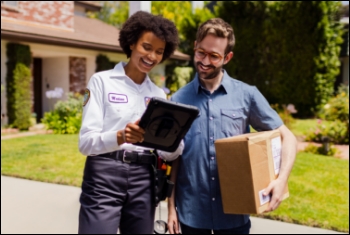 Mister Sparky employee with customer