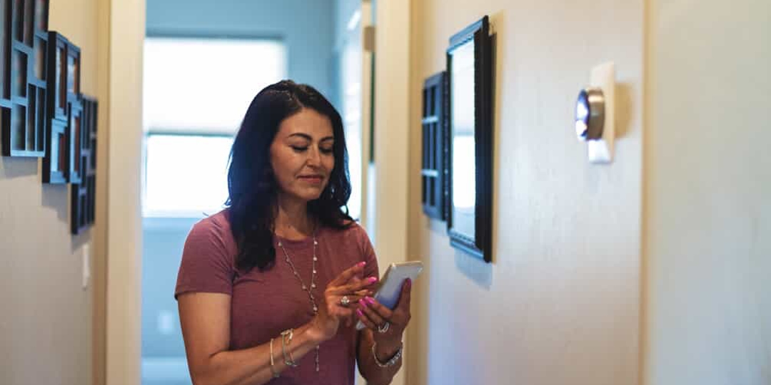 A women at her home