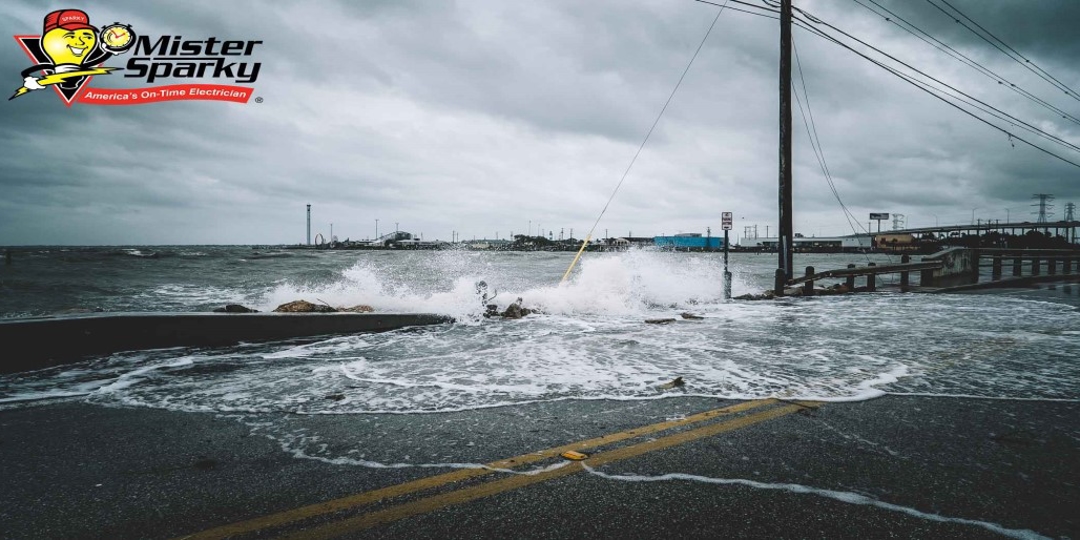 A storm taking out power lines