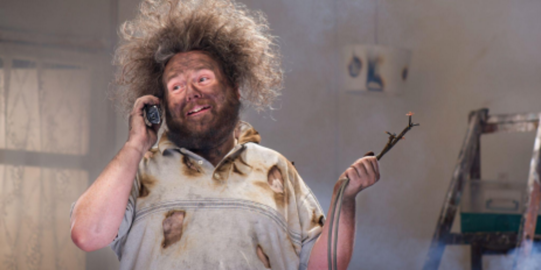 a picture of a man being electricuted