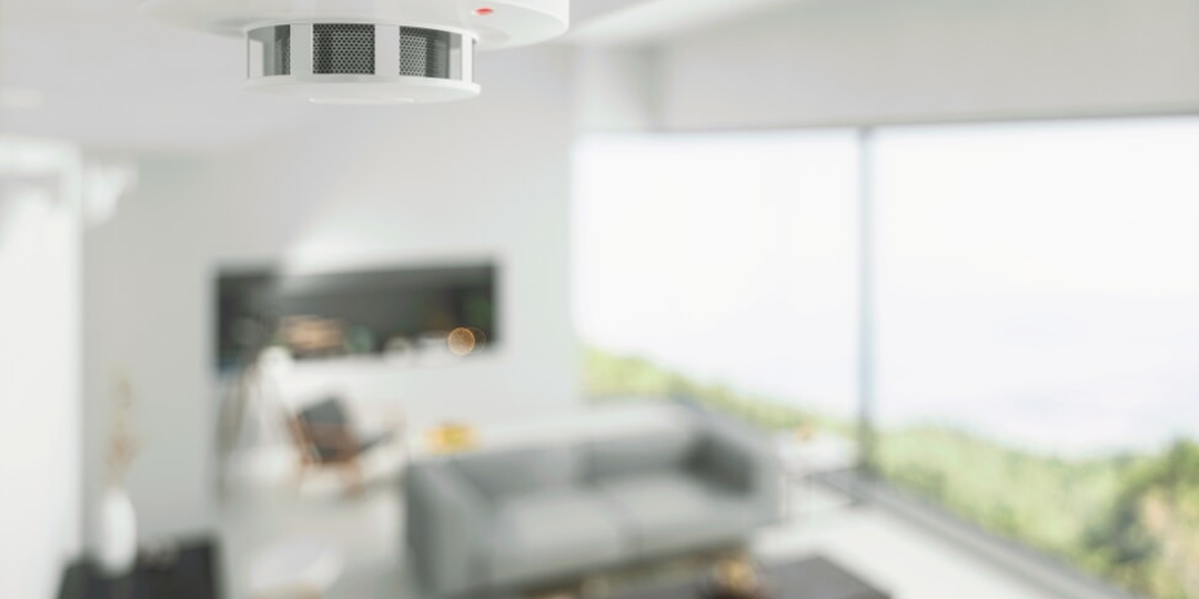 A photo of a smoke detector