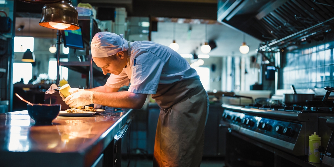 Chef in kitchen