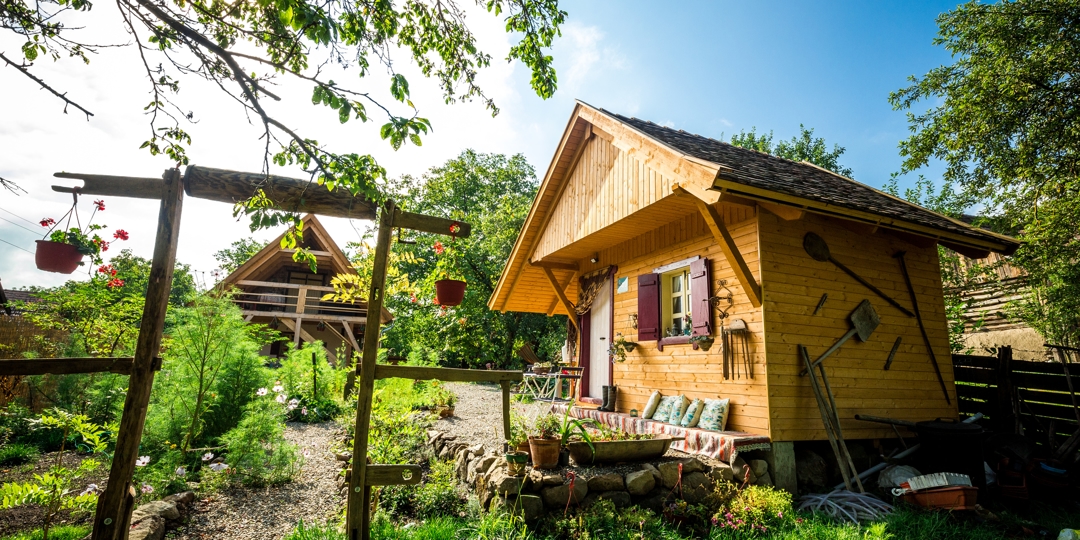 Cottage in backyard