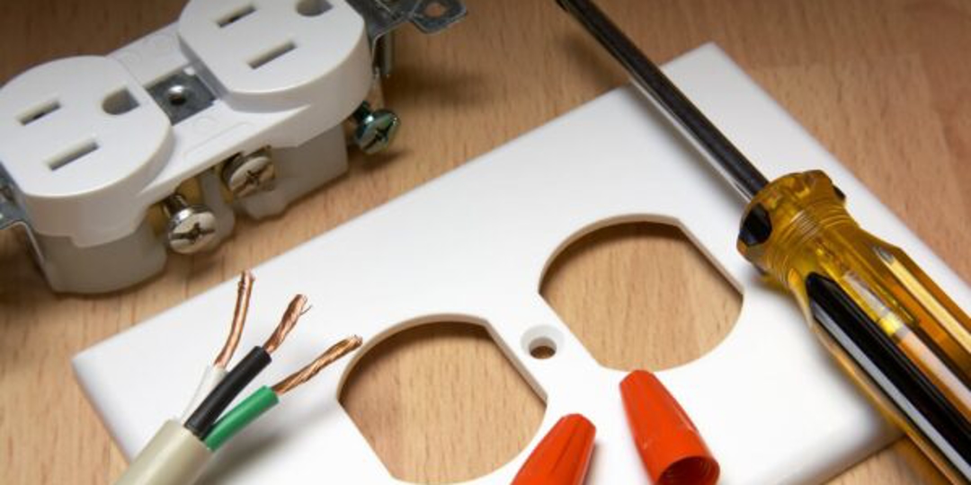 Wires and tools for an electrician