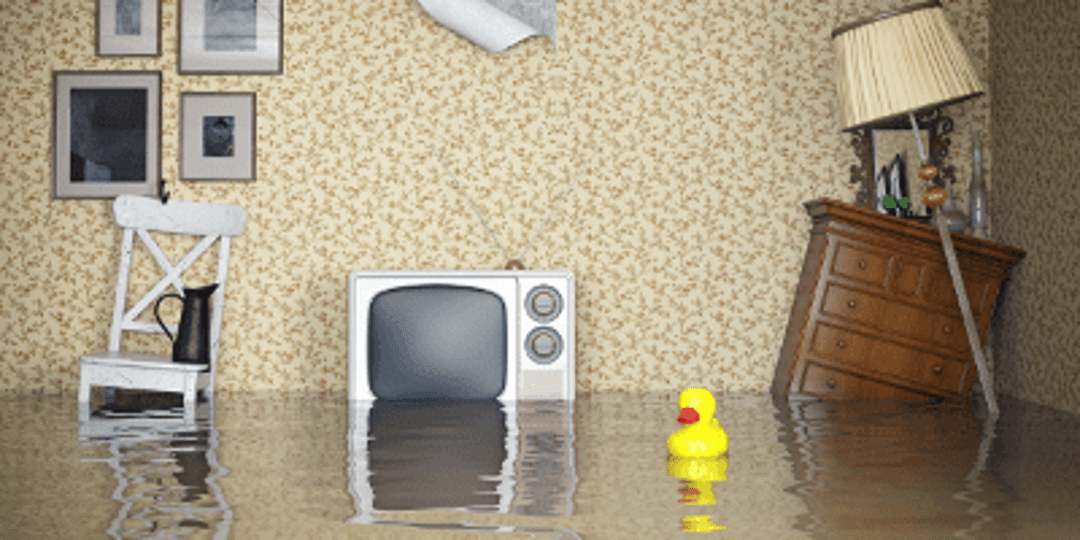 An image of flooding in a living room