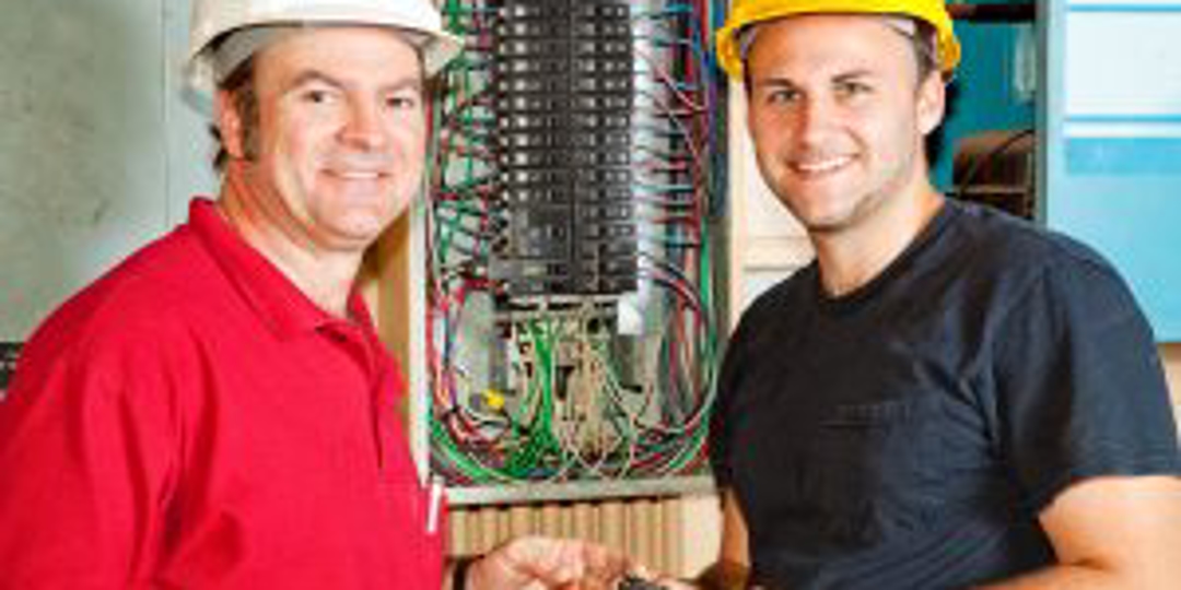 Electricians with Electric Panel