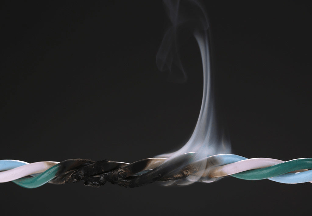 Wires catching on fire 