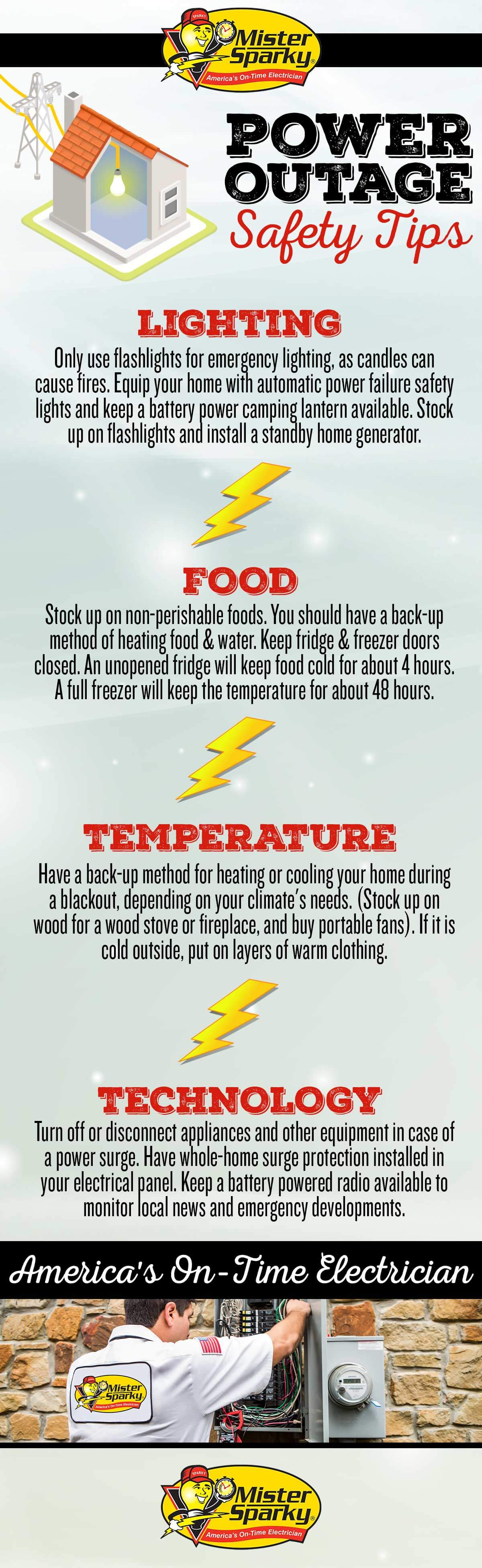 Mister Sparky Power Outage Safety Tips
