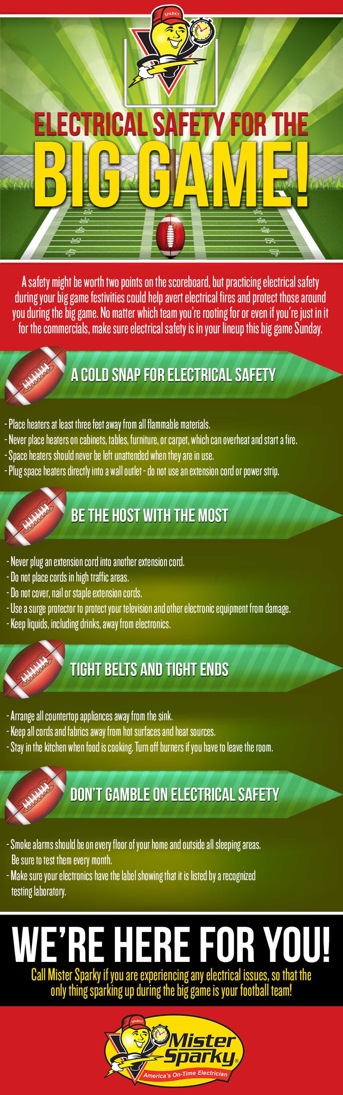 Electrical safety tips for the Big Game
